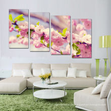 Pfirsich-Blüten-Kunst-Fotodruck / Frühling gedruckte Segeltuchanstrich-Wandkunst